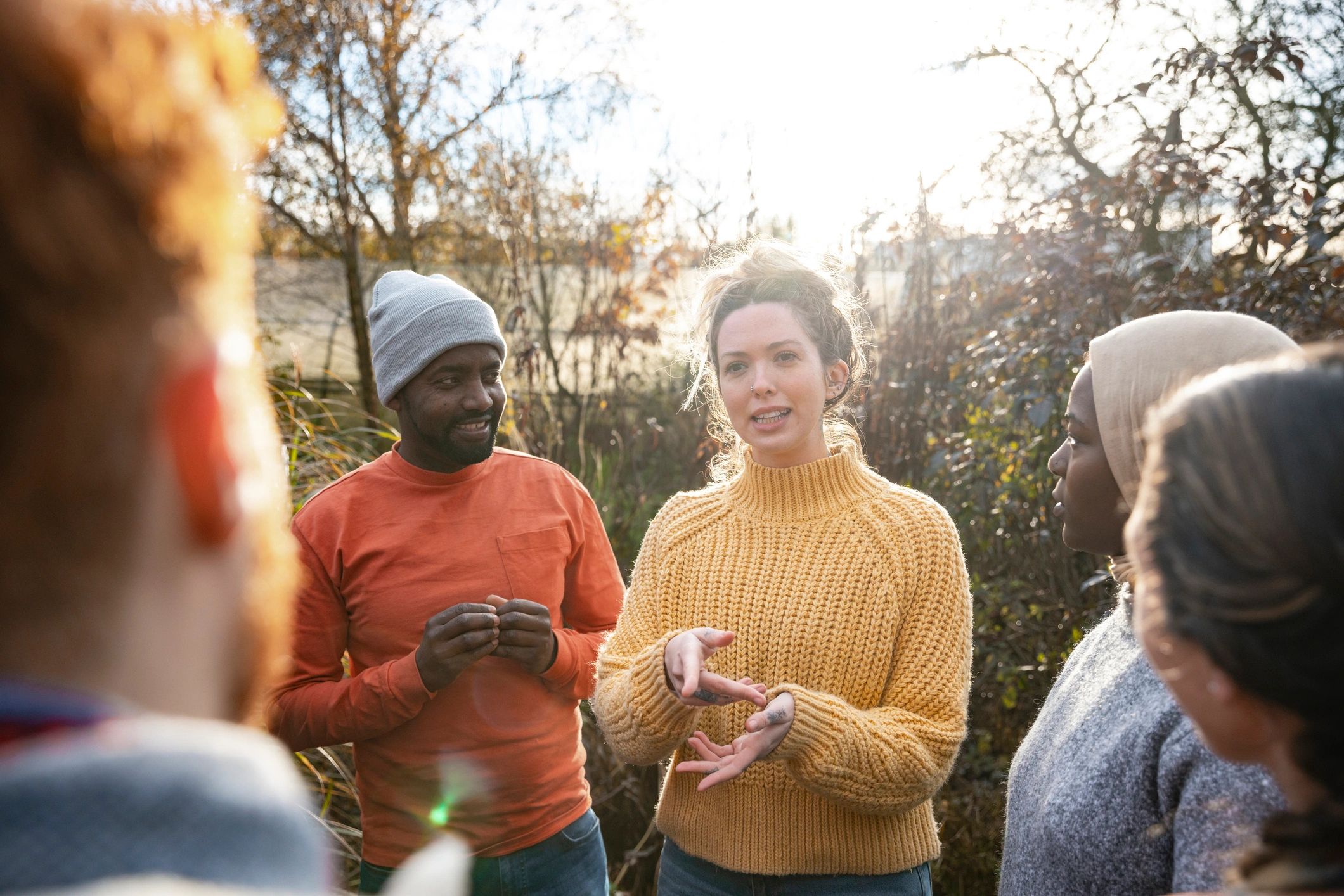 colorful community gathering outdoors